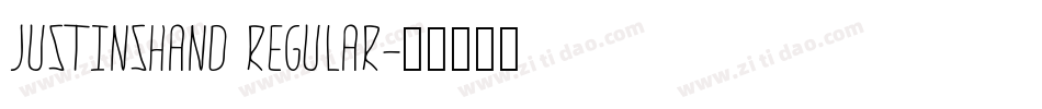 JustinsHand Regular字体转换